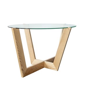 Овальный стол Оникс-6, Натуральный массив/Прозрачное стекло в Находке