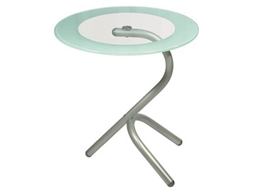 Стеклянный столик Дуэт 5 (металлик-прозрачное) в Уссурийске