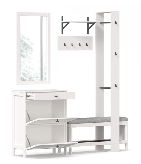 Набор мебели для прихожей Бланко №12 (Белый) в Артеме - изображение 5