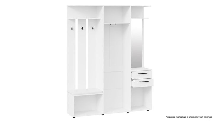 Набор мебели для прихожей Витра тип 2 (Белый ясень) в Артеме - изображение 3