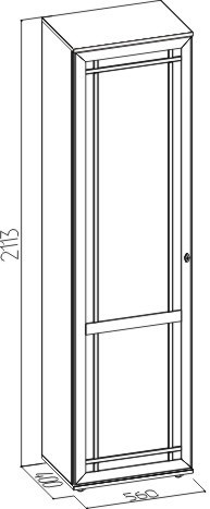 Распашной шкаф Sherlock 71 + Фасад левый, Дуб Сонома в Артеме - изображение 1