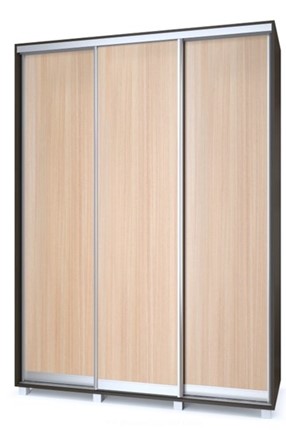 Шкаф трехдверный Роланд Р16-Р66, Дуб млечный/Венге в Уссурийске - изображение