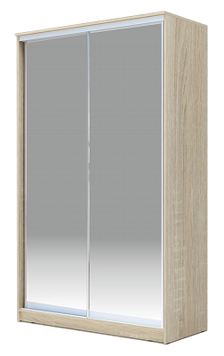 Шкаф-купе 2-х створчатый 2400х1500х620 Хит-24-15-88, Матовое стекло, Дуб сонома во Владивостоке - изображение