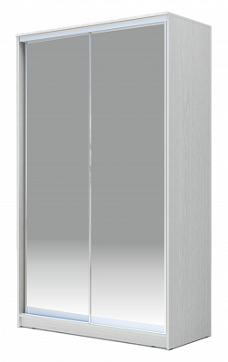 Шкаф 2-х дверный 2400х1200х420 Хит-24-4-12/2-88, Матовое стекло, Белый во Владивостоке - изображение