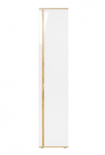 Шкаф 1-дверный Марта-2 ЛД 136.010, Дуб золотой/Белый глянец во Владивостоке - изображение 1