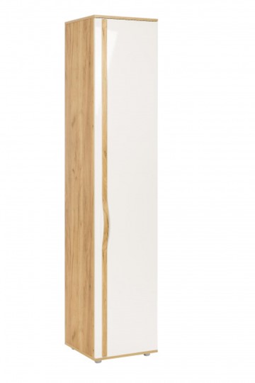 Шкаф 1-дверный Марта-2 ЛД 136.010, Дуб золотой/Белый глянец во Владивостоке - изображение 3
