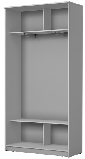 Шкаф-купе 2-х створчатый Хит-22-4-12/2-22 с цветным стеклом, темно-серый 073, Дуб крафт белый во Владивостоке - изображение 1
