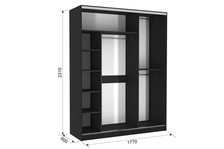 Шкаф 3-х дверный Бассо 4-600, дуб млечный в Уссурийске - изображение 2