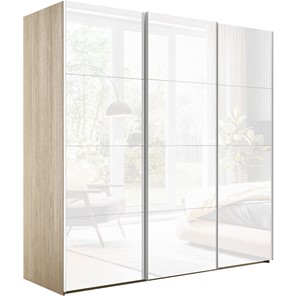 Шкаф трехдверный Эста, 12 белых стекол, 3000x660x2400, дуб бардолино во Владивостоке