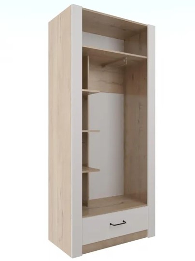 Шкаф гардеробный Ева 5 М1 дуб ирландский/белый матовый в Артеме - изображение 1