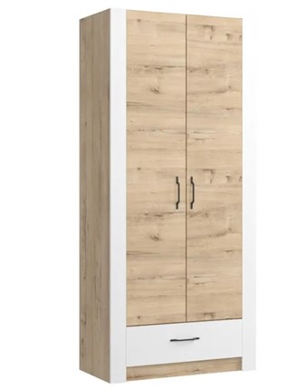 Шкаф гардеробный Ева 5 М1 дуб ирландский/белый матовый в Уссурийске - изображение