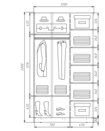 Шкаф-купе двухстворчатый Хит-22-12-22 с цветным стеклом, белое №10, Венге во Владивостоке - изображение 2
