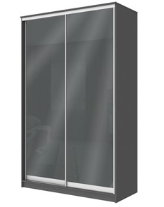 Шкаф-купе 2-х створчатый Хит-22-4-12/2-22 с цветным стеклом, темно-серый 073, Графит в Артеме