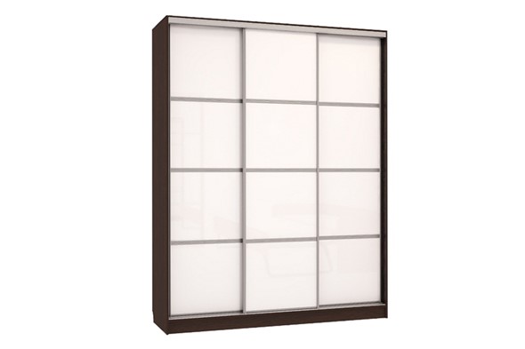 Шкаф трехстворчатый Бассо 2-600, венге/белый в Уссурийске - изображение