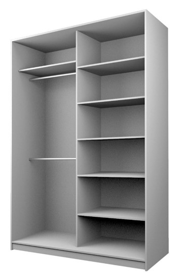 Шкаф 2-х дверный MAX МШ-23-6-18-15, Профиль Белый/Цвет Дуб млечный в Уссурийске - изображение 1
