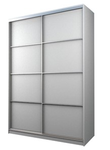 Шкаф 2-х створчатый MAX МШ-23-6-16-11, Профиль Серебро/Цвет Белый во Владивостоке