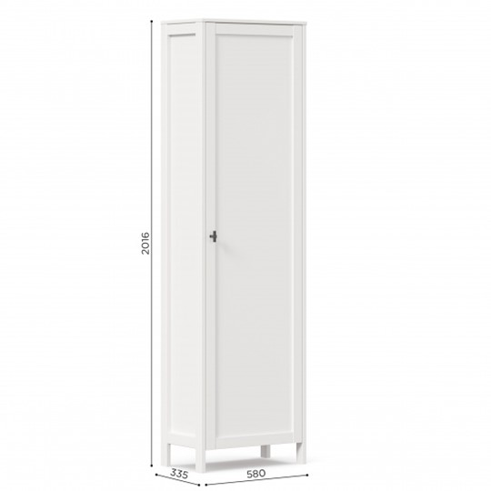 Шкаф 1-дверный Бланко ЛД 137.010.000 (Белый) в Артеме - изображение 2