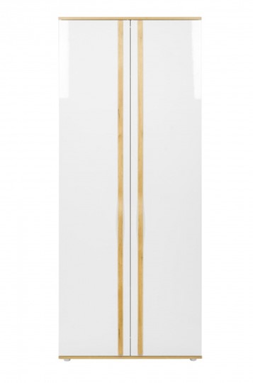 Двухстворчатый шкаф Марта-2 ЛД 136.020, Дуб золотой/Белый глянец во Владивостоке - изображение 1