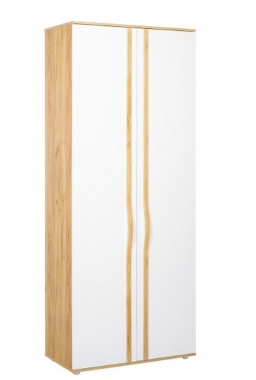 Двухстворчатый шкаф Марта-2 ЛД 136.020, Дуб золотой/Белый глянец во Владивостоке - изображение 3