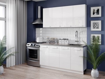 Модульная кухня Герда 2200 (Белый/Белый глянец) в Артеме - предосмотр