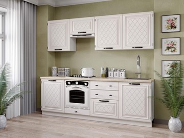 Кухонный гарнитур Марина 2400(Белый/Алебастр) в Артеме