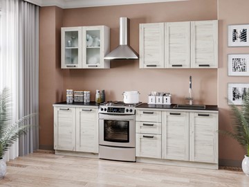 Модульный кухонный гарнитур Винченца 2600 (Белый/Дуб крафт белый) в Артеме