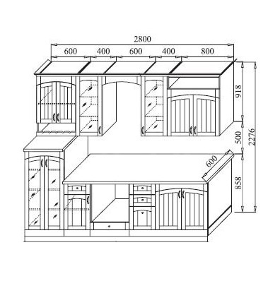 Кухонный гарнитур Кантри 2800 в Артеме - изображение 1