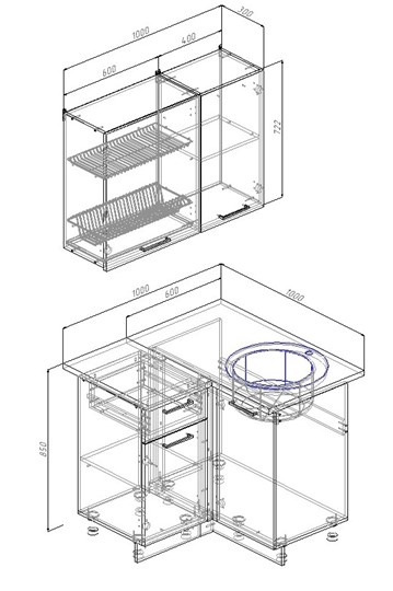 Модульная кухня Антрацит-1000У в Артеме - изображение 1