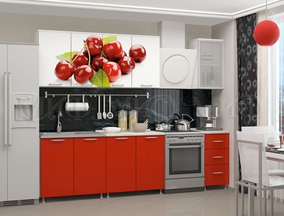 Кухонный гарнитур фотопечать Вишня 2.0 во Владивостоке - изображение