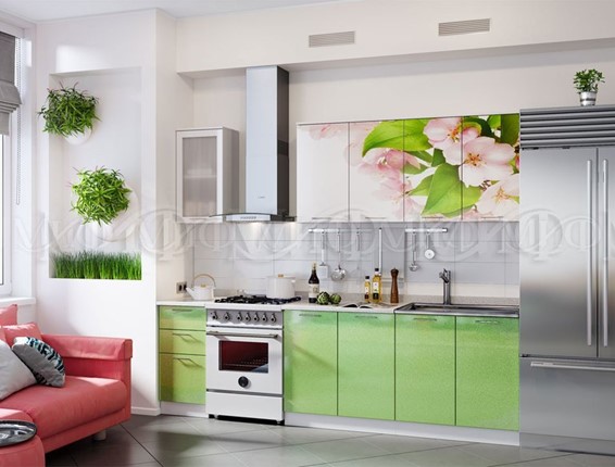 Готовая кухня фотопечать Яблоневый цвет 1,6 в Артеме - изображение