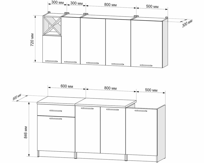 Кухонный гарнитур Глория 1,9 м (Дуб Сонома/Белый) в Артеме - изображение 2