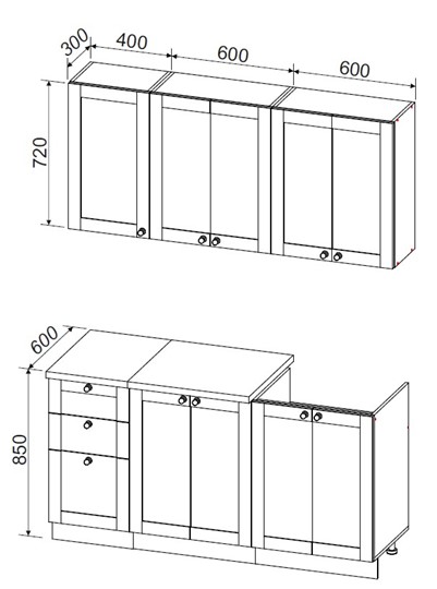 Кухонный гарнитур Классика 160 см в Артеме - изображение 1