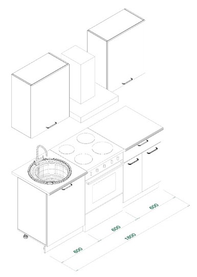 Гарнитур кухонный МК НОРД Комплект №2 1,2м Дуб Крафт Серый (K002 PW) в Артеме - изображение 5