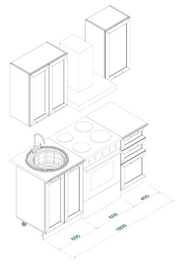 Гарнитур кухонный МК РИВЬЕРА Комплект №1 1,0м ПВХ Белый в Находке - изображение 5