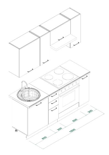 Кухонный гарнитур МК ТЕХНО Комплект №5 1,8м ПВХ Оленна во Владивостоке - изображение 8