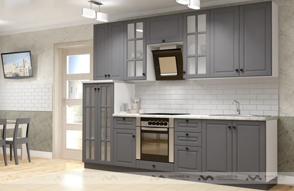 Кухонный гарнитур Верона 2800, цвет Графит в Артеме - изображение