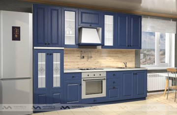 Модульный кухонный гарнитур Вена 2800, цвет Синий в Артеме - предосмотр
