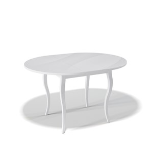Кухонный раздвижной стол Kenner 1000С (Крем/Стекло крем глянец) в Артеме - предосмотр 1
