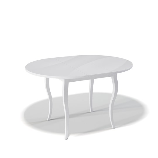 Кухонный раздвижной стол Kenner 1000С (Крем/Стекло крем глянец) в Артеме - изображение 1