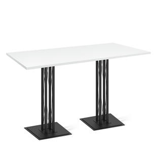 Кухонный стол SHT-TU6-BS1/Н110 (2 шт.)/ТT 120/80 (черный/белый шагрень) в Находке
