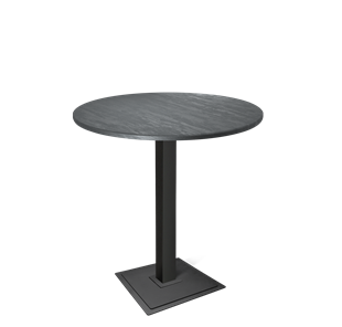 Круглый стол на кухню SHT-TU5-BS1/H110 / SHT-TT 90 МДФ (каменный уголь/черный) в Артеме