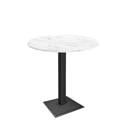 Барный стол SHT-TU5-BS2/H110 / SHT-TT 90 ЛДСП (мрамор кристалл/черный) в Артеме - изображение