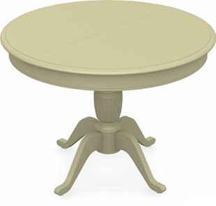 Кухонный стол раздвижной Леонардо-1 исп. Круг 1000, тон 10 (Морилка/Эмаль) в Артеме