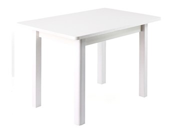 Кухонный обеденный стол Айсберг-05, Массив, белый, прямые опоры массив белый в Артеме