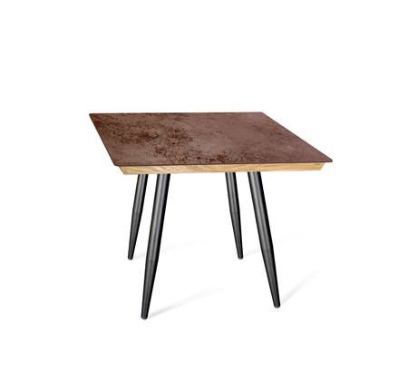 Кухонный стол SHT-TU14 (4 шт.)/ТT8 60/60 (черный муар/прозрачный лак/коричневая сепия) в Артеме - изображение