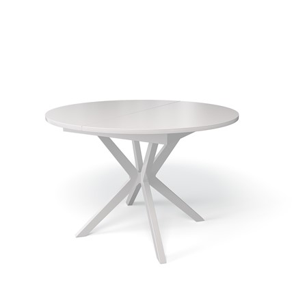 Кухонный стол раскладной Kenner B1100 (Белый/Стекло белое сатин) в Артеме - изображение