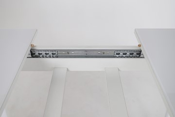 Кухонный раскладной стол Хоста, опоры массив цилиндрический, Белый в Артеме - предосмотр 3