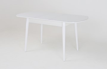 Кухонный раскладной стол Хоста, опоры массив цилиндрический, Белый в Уссурийске - предосмотр 1
