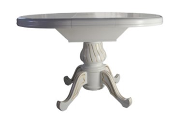 Обеденный раздвижной стол Ф-100(130), на одной ножке, (стандартная покраска) в Артеме - предосмотр 2