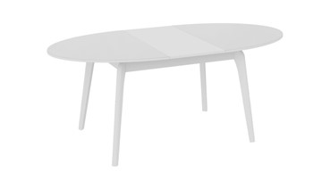 Кухонный раскладной стол Марсель (СМ(Б)-102.01.12(1)), цвет  Белый/Стекло белое глянец в Артеме - предосмотр 1